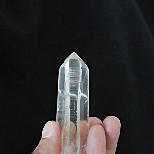 Lemurian Seed Quartz Crystal Point: Chakra Cleansing, 3.7"