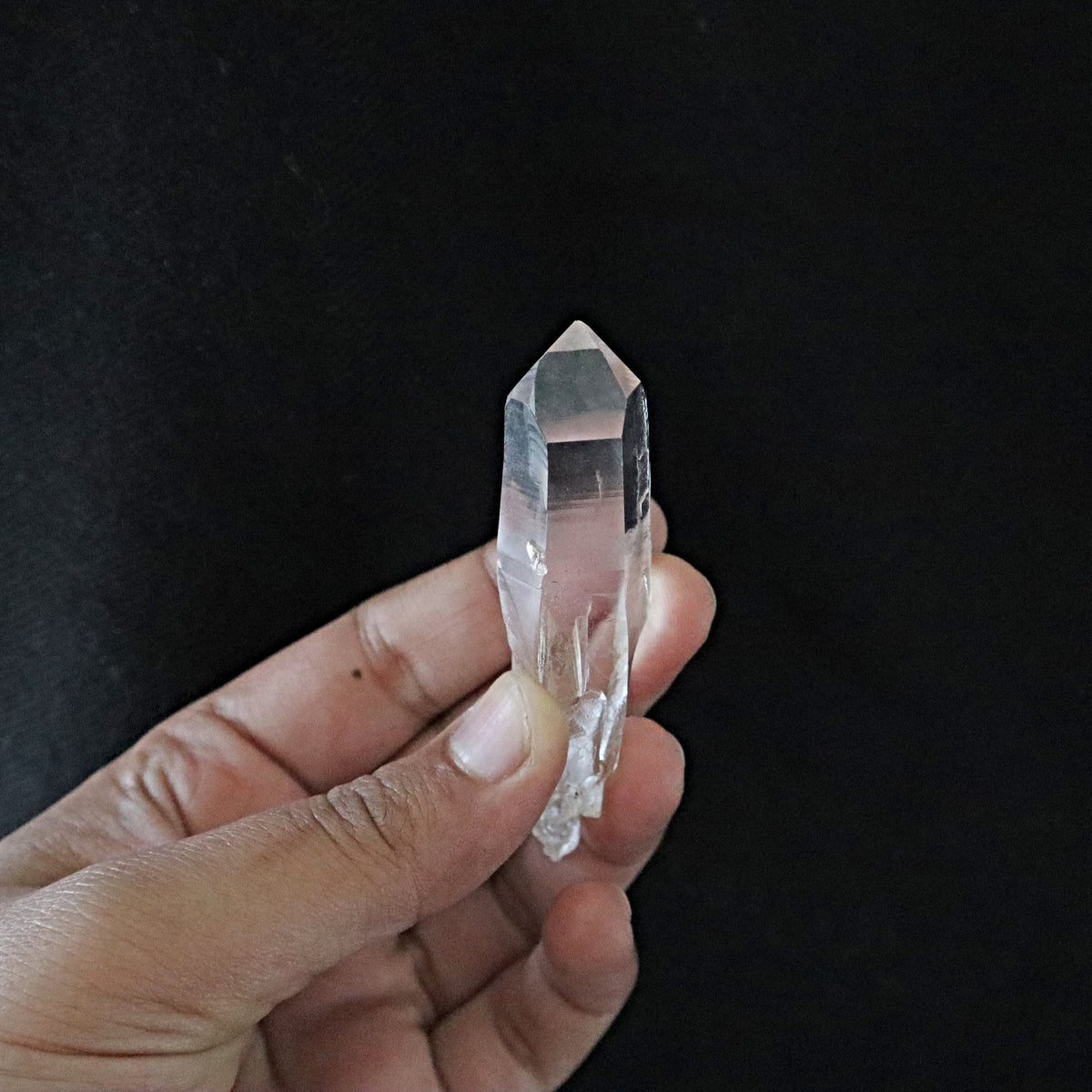 Lemurian Seed Crystal Point with 5 sides Isis Face , Brazil Lemurian, L11