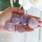 Amethyst Palm Stone: Free Form Massage & Pocket Stone