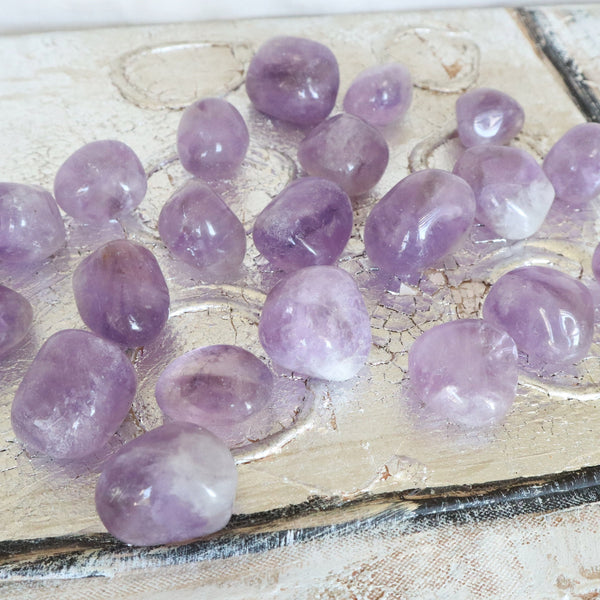 Amethyst Palm Stone: Free Form Massage & Pocket Stone