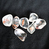 Himalayan Quartz Palm Stone: Iron Oxide Inclusions, Wealth Crystal
