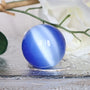 Blue Cat's Eye Quartz Sphere: Meditation Healing Ball, Home Decor