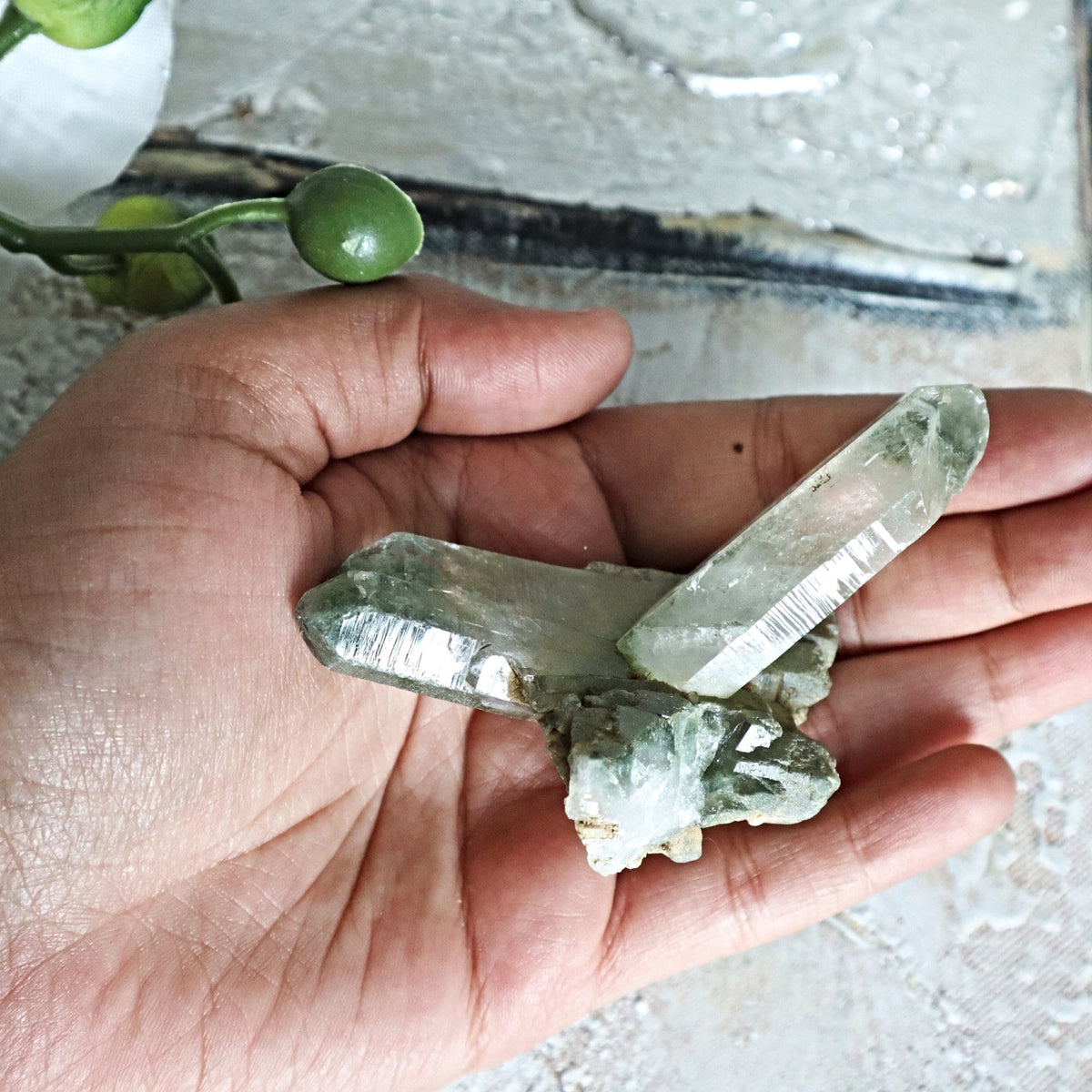 Himalayan Chlorite Quartz Cluster 77mm 3 inch