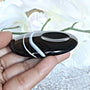 Black Sardonyx Worry Stone: Natural Palm Stone for Meditation