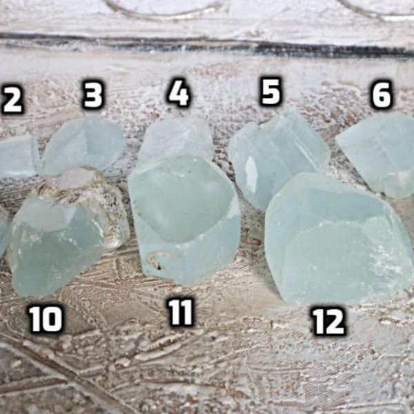 Raw Aquamarine Crystal Mineral Specimens