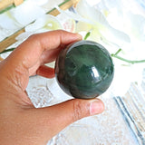 Canadian Nephrite Jade Sphere: Emerald Green Healing Crystal (50mm)