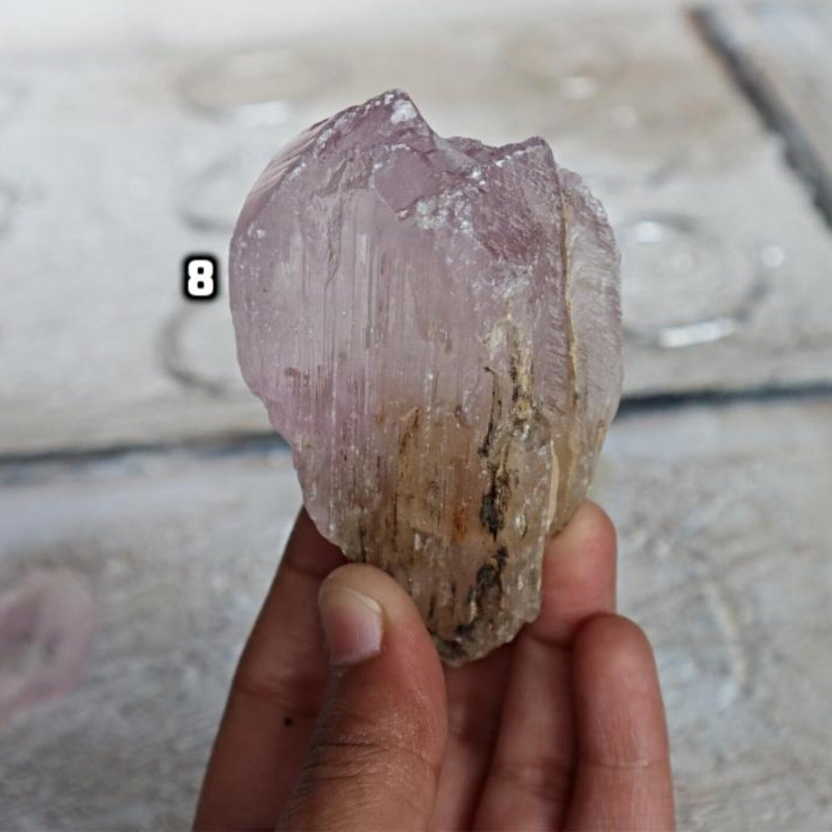 Natural Pink Kunzite Crystal Specimen, Spodumene