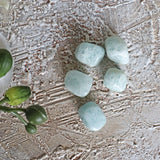 2 Stones Aquamarine Tumbled Stones 20 grams 0.7 OZ FREE US Shipping