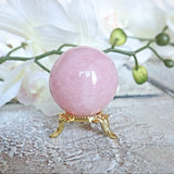 AAA Rose Quartz Sphere: 40mm Healing Crystal, Stone of Love