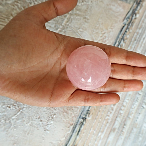 AAA Rose Quartz Sphere: 40mm Healing Crystal, Stone of Love