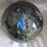 Extra Large Labradorite Sphere with Flash (165mm, 16.5 Lbs)