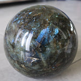 Extra Large Labradorite Sphere with Flash (165mm, 16.5 Lbs)