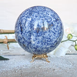 Blue Spotted Jasper Sphere 100 mm, 91 mm