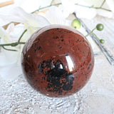 Mahogany Obsidian Sphere: Polished Volcanic Stone (85mm)