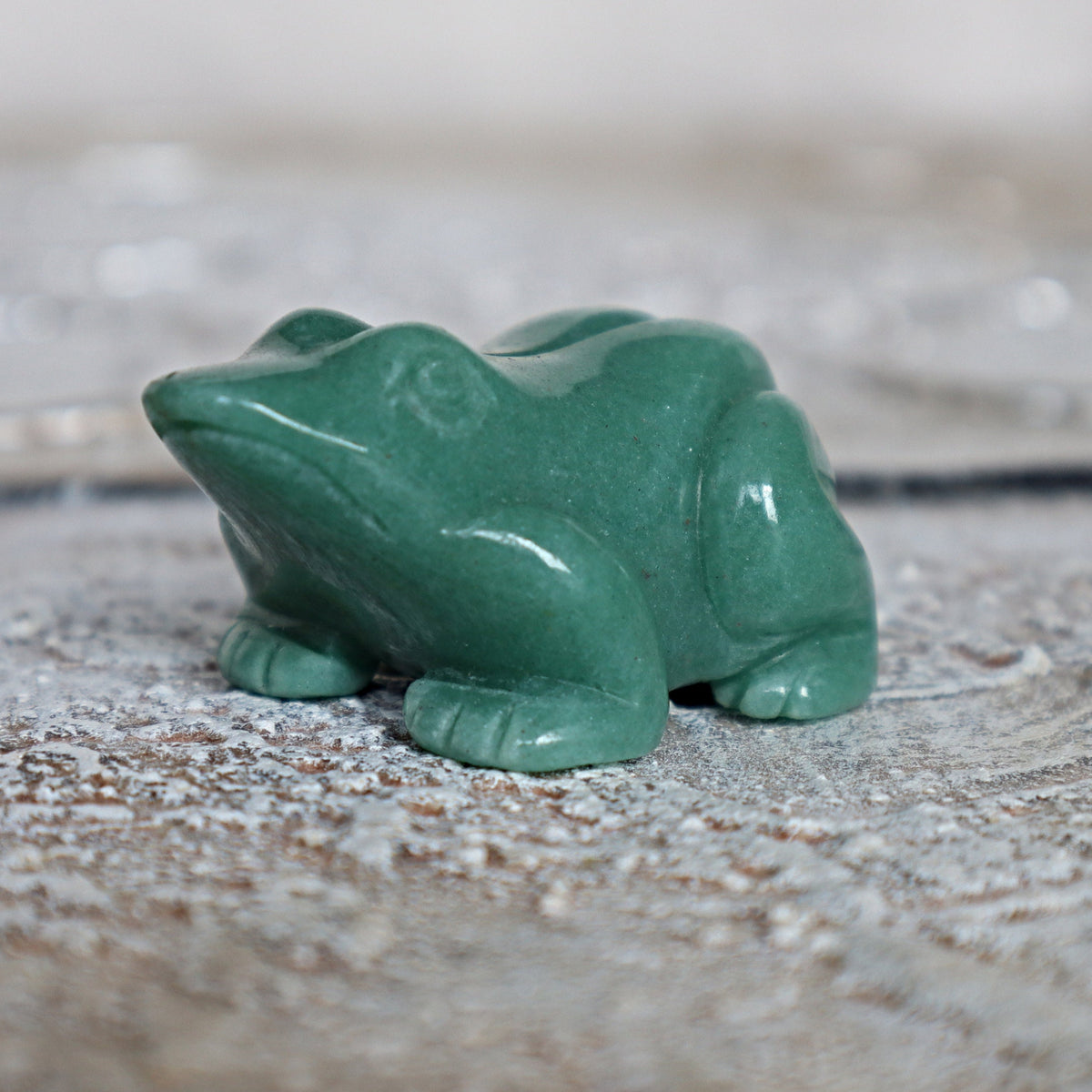 Green Aventurine Frog: Hand Carved Crystal for Wealth & Luck