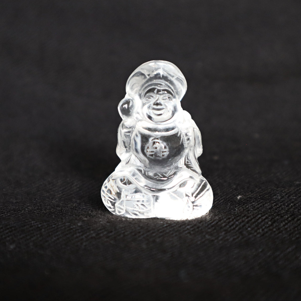 Daikokuten, Natural Quartz Daikokuten Japanese Carving Gift