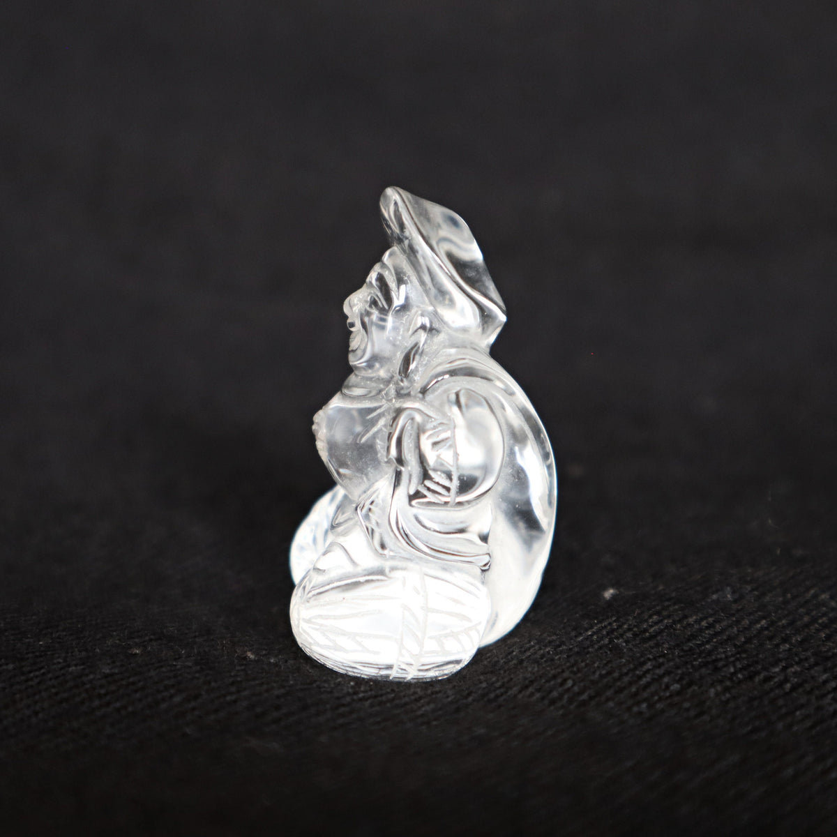 Daikokuten, Natural Quartz Daikokuten Japanese Carving Gift