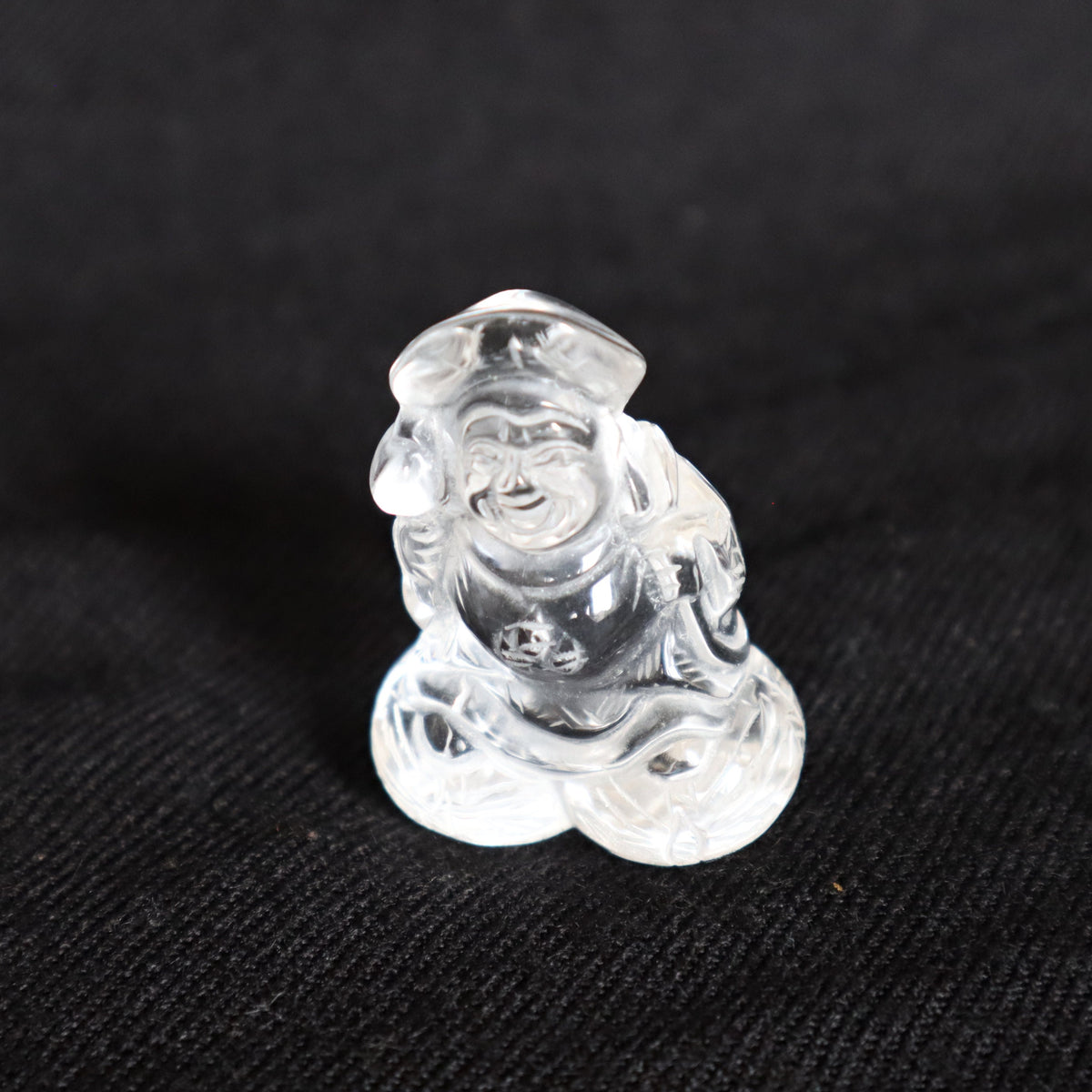 Daikokuten, Natural Quartz Daikoku Japanese Carving Gift