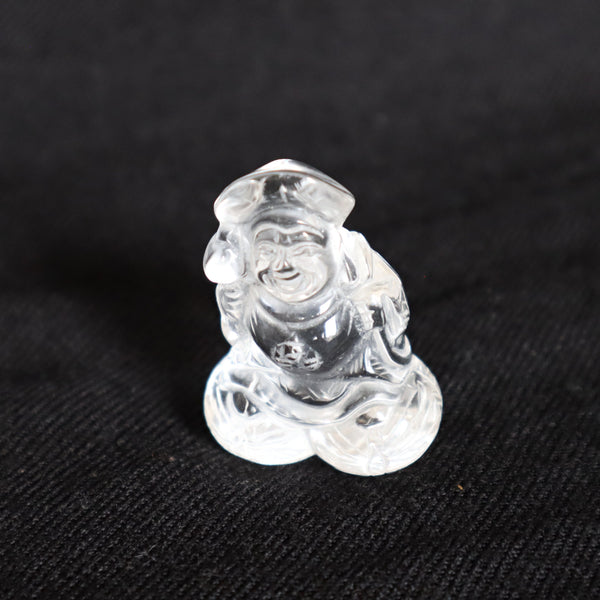 Daikokuten, Natural Quartz Daikoku Japanese Carving Gift