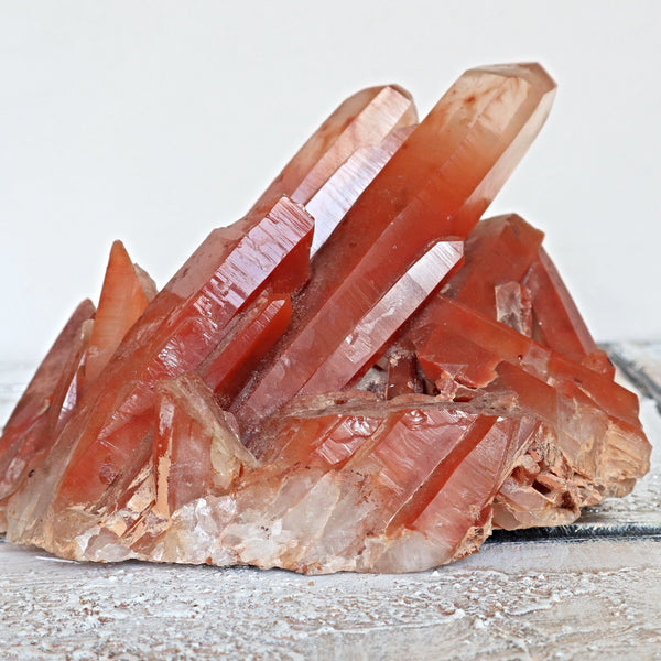 Fire quartz raw crystal formation