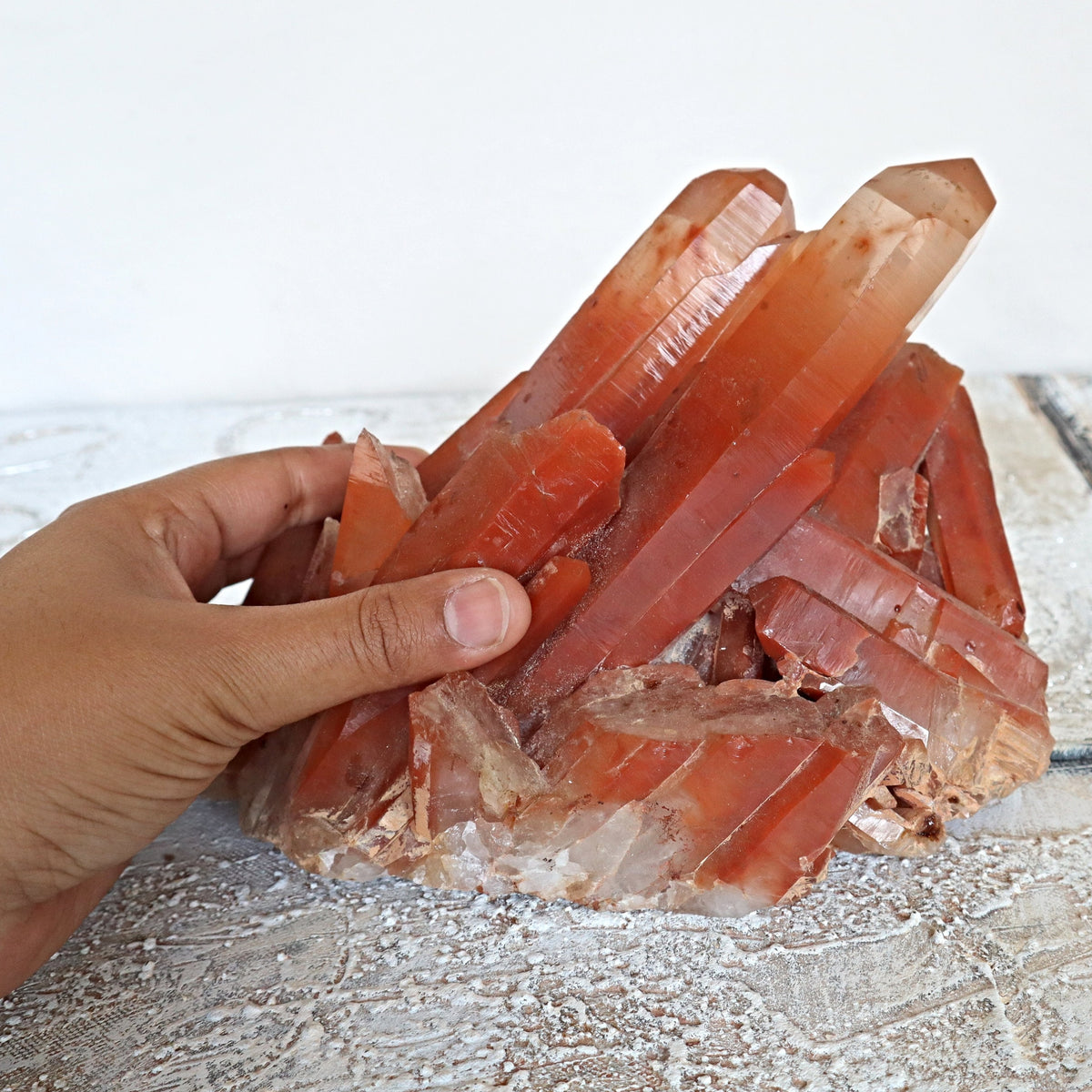 Healing red quartz for clarity
