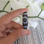 Rare 2 Eye Dzi Bead: Hand Carved Tibetan Agate