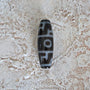 Rare 2 Eye Dzi Bead: Hand Carved Tibetan Agate
