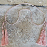 Rose Quartz Mala Beads: Japanese Zen Meditation Rosary with Tassels