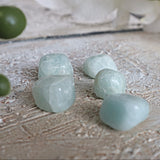 2 Stones Aquamarine Tumbled Stones 20 grams 0.7 OZ FREE US Shipping