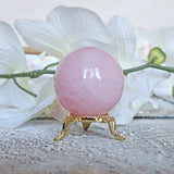 AAA Rose Quartz Sphere: 40mm Healing Crystal, Stone of Love