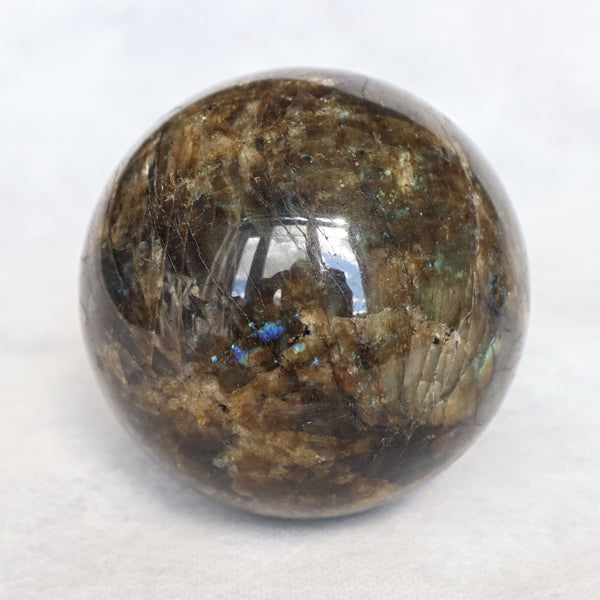 Natural Labradorite Sphere (90 mm): Healing Stone Decor