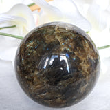Natural Labradorite Sphere (90 mm): Healing Stone Decor