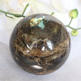 Natural Labradorite Sphere (90 mm): Healing Stone Decor