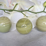 Butter Jade Sphere: Green Crystal Stone for Abundance (45mm)