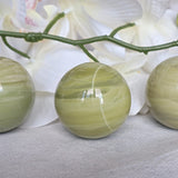 Butter Jade Sphere: Green Crystal Stone for Abundance (45mm)