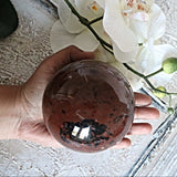 Mahogany Obsidian Sphere: Polished Volcanic Stone (85mm)