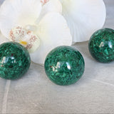 Chrysocolla Sphere: Polished Green Crystal (40mm)