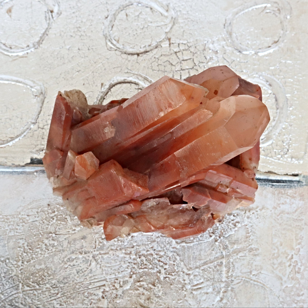 Unique red crystal cluster display