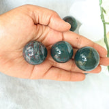 Bloodstone Sphere: Polished Heliotrope Crystal (27mm)
