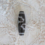 Lotus Tibetan Dzi Bead: Hand Carved Agate Stone (38mm)