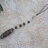 21 Eye Tibetan Dzi Agate Bead Car Charm: Quartz Crystal Accessory