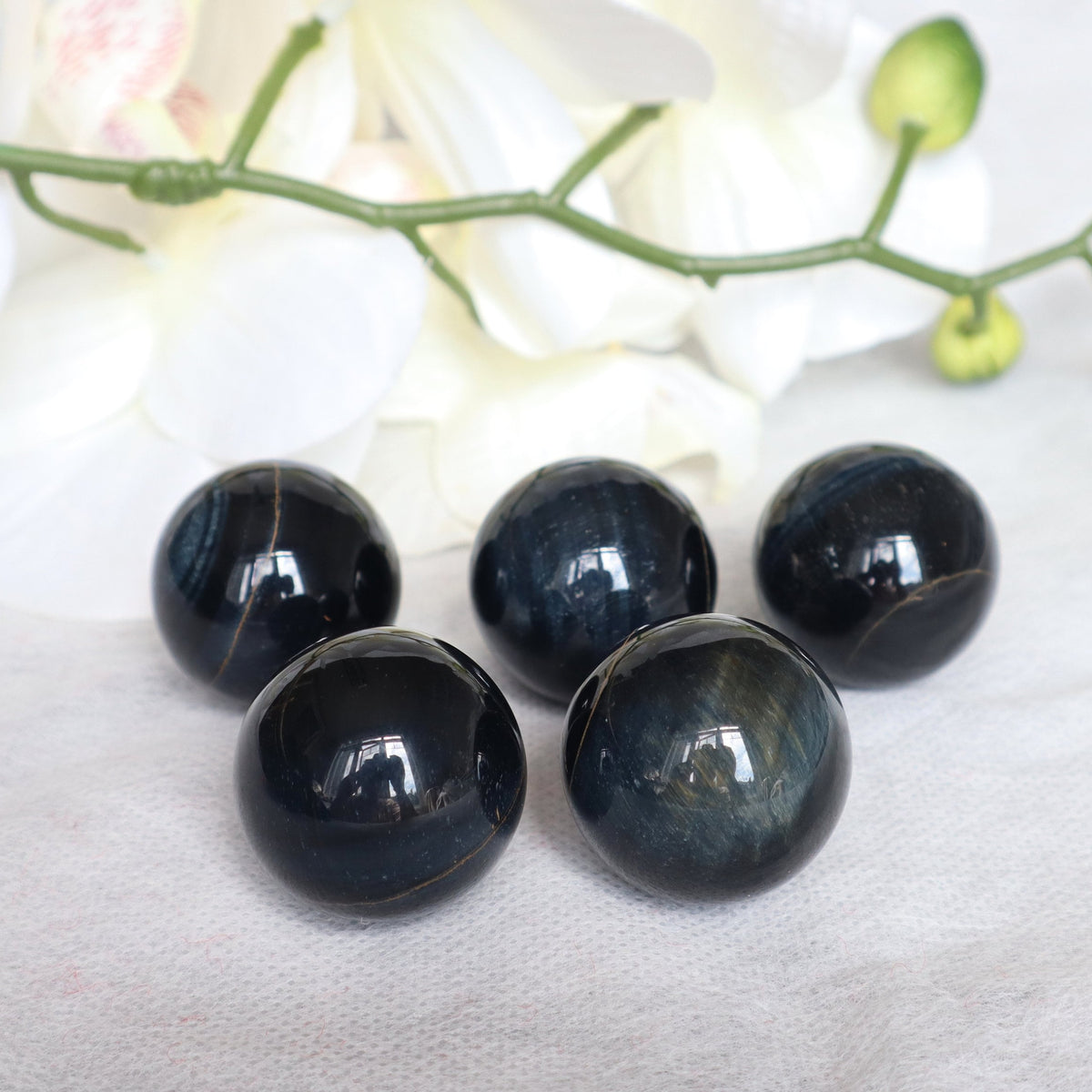 Blue Tiger Eye Sphere 30mm: Natural Healing Crystal Decor