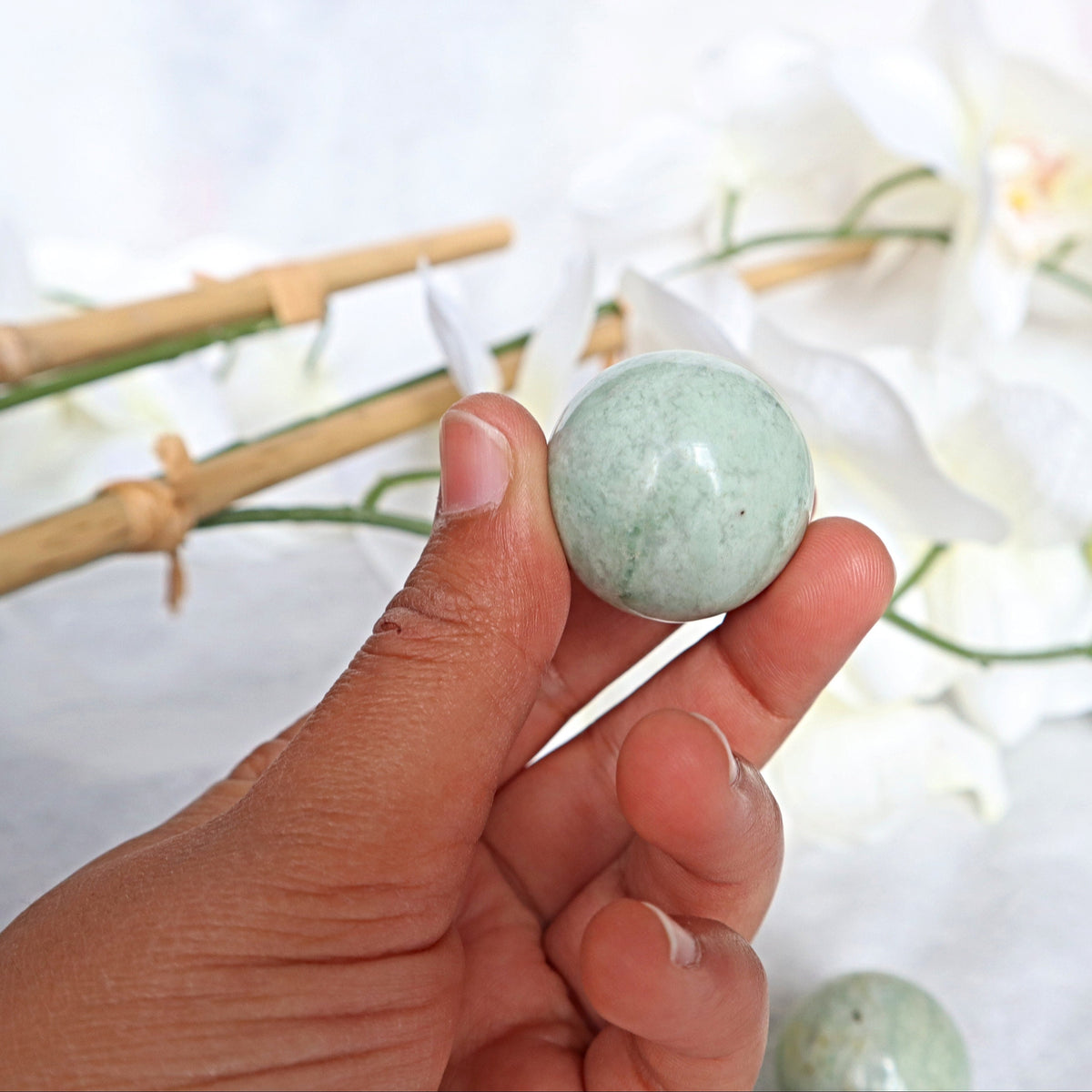 Real Jadeite Jade Sphere 28mm