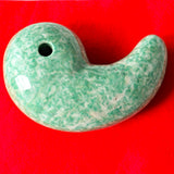Large Jade Magatama, Tokonoma Display Accessory, Japanese Magatama Lucky Decorative Omamori