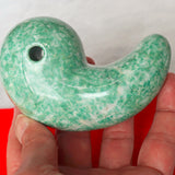 Large Jade Magatama, Tokonoma Display Accessory, Japanese Magatama Lucky Decorative Omamori
