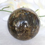 Natural Labradorite Sphere (90 mm): Healing Stone Decor