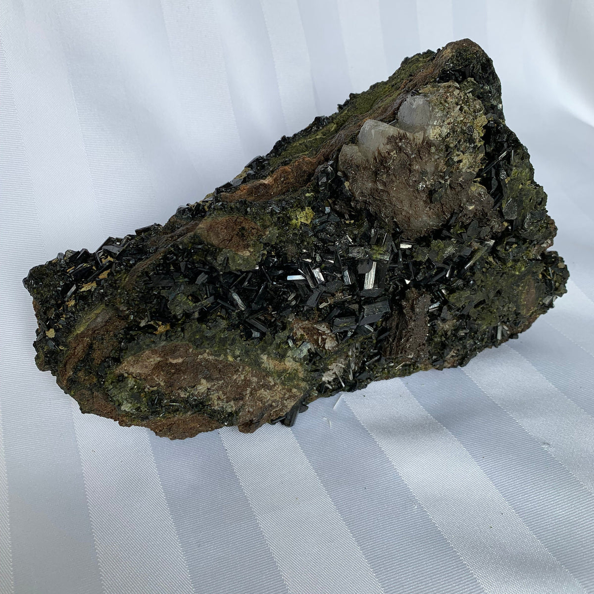 Xtra Large Epidote Specimen with Crystal Clusters 8 inches 6.1 Lbs, EP5