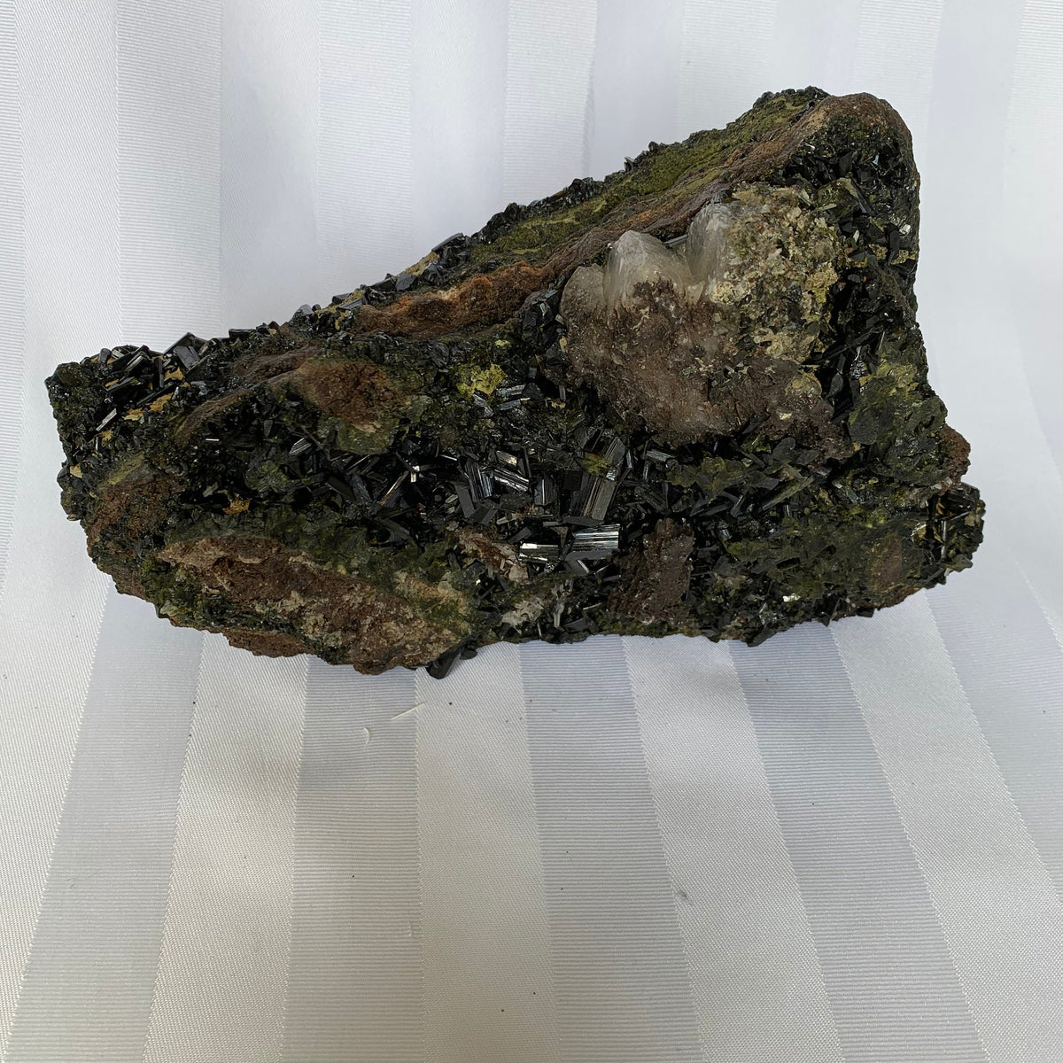 Xtra Large Epidote Specimen with Crystal Clusters 8 inches 6.1 Lbs, EP5