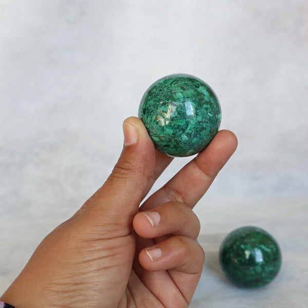 Chrysocolla Sphere: Polished Green Crystal (40mm)