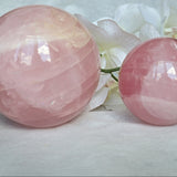 Large Rose Quartz Sphere: Natural Polished Stone of Love